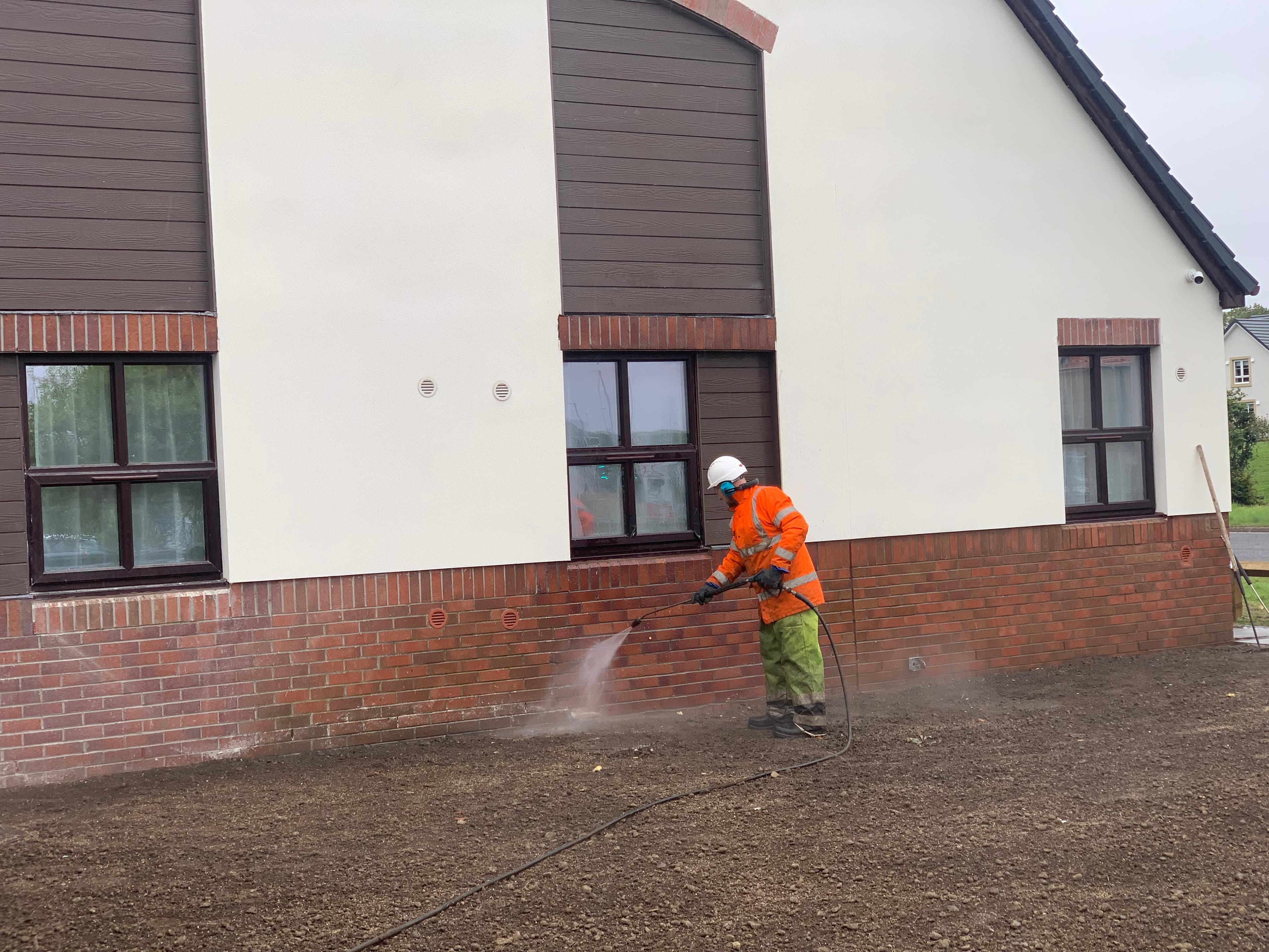 Monoblock paving rinsed at Stepps