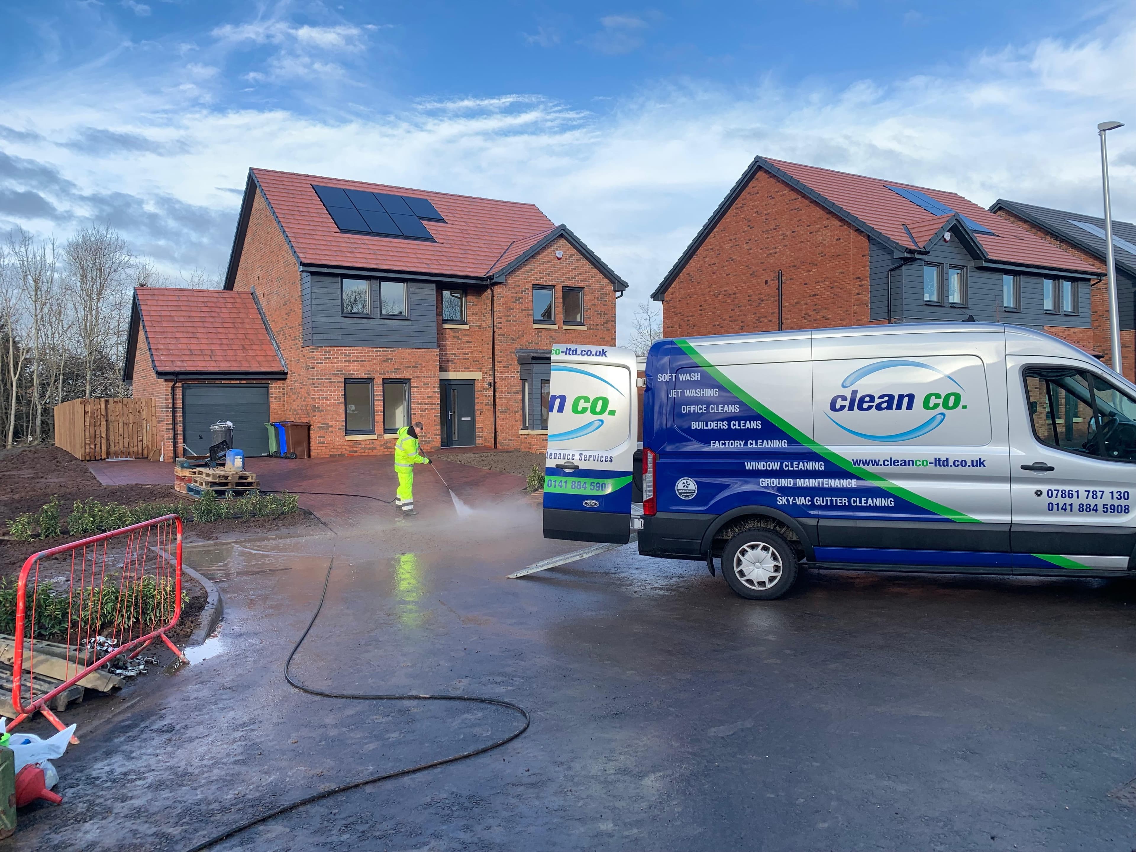 CleanCo van on the Fairways Elderslie development