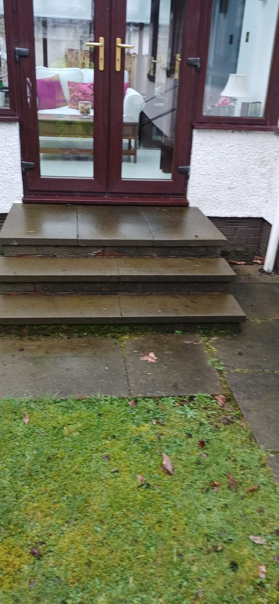 Cleaned slabs ready for jointing