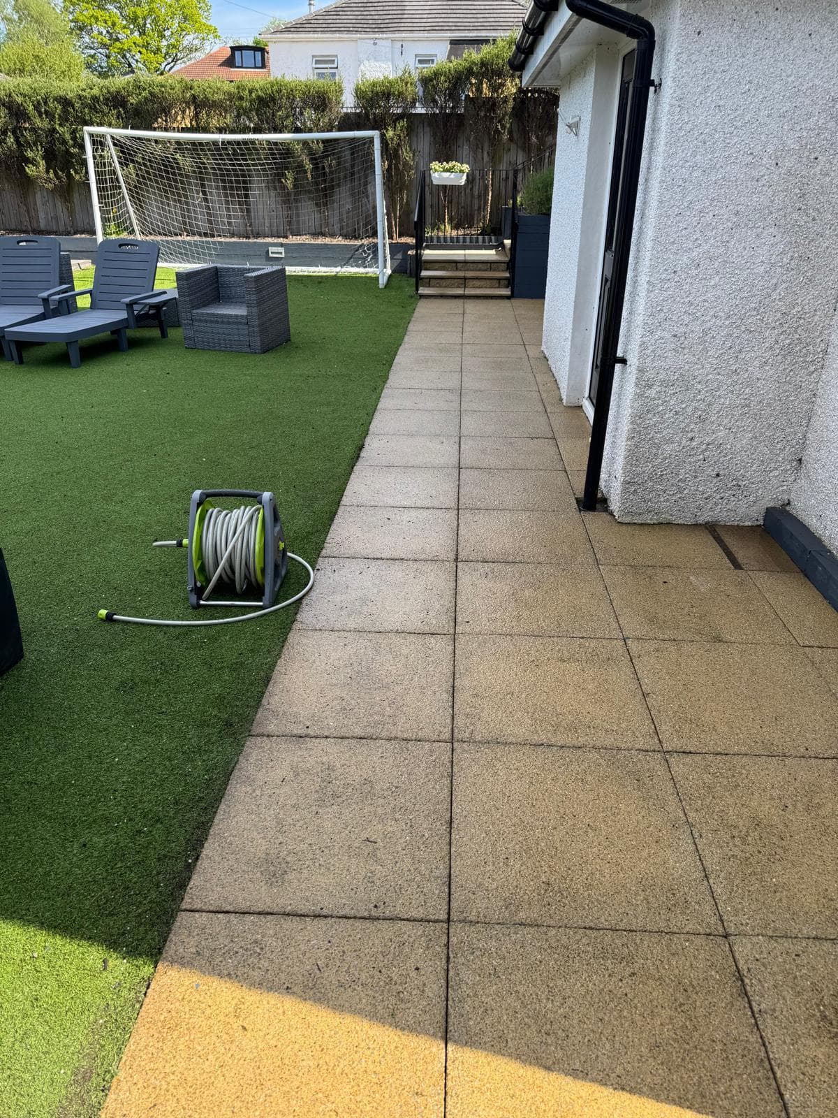 Side path restored to original concrete tone
