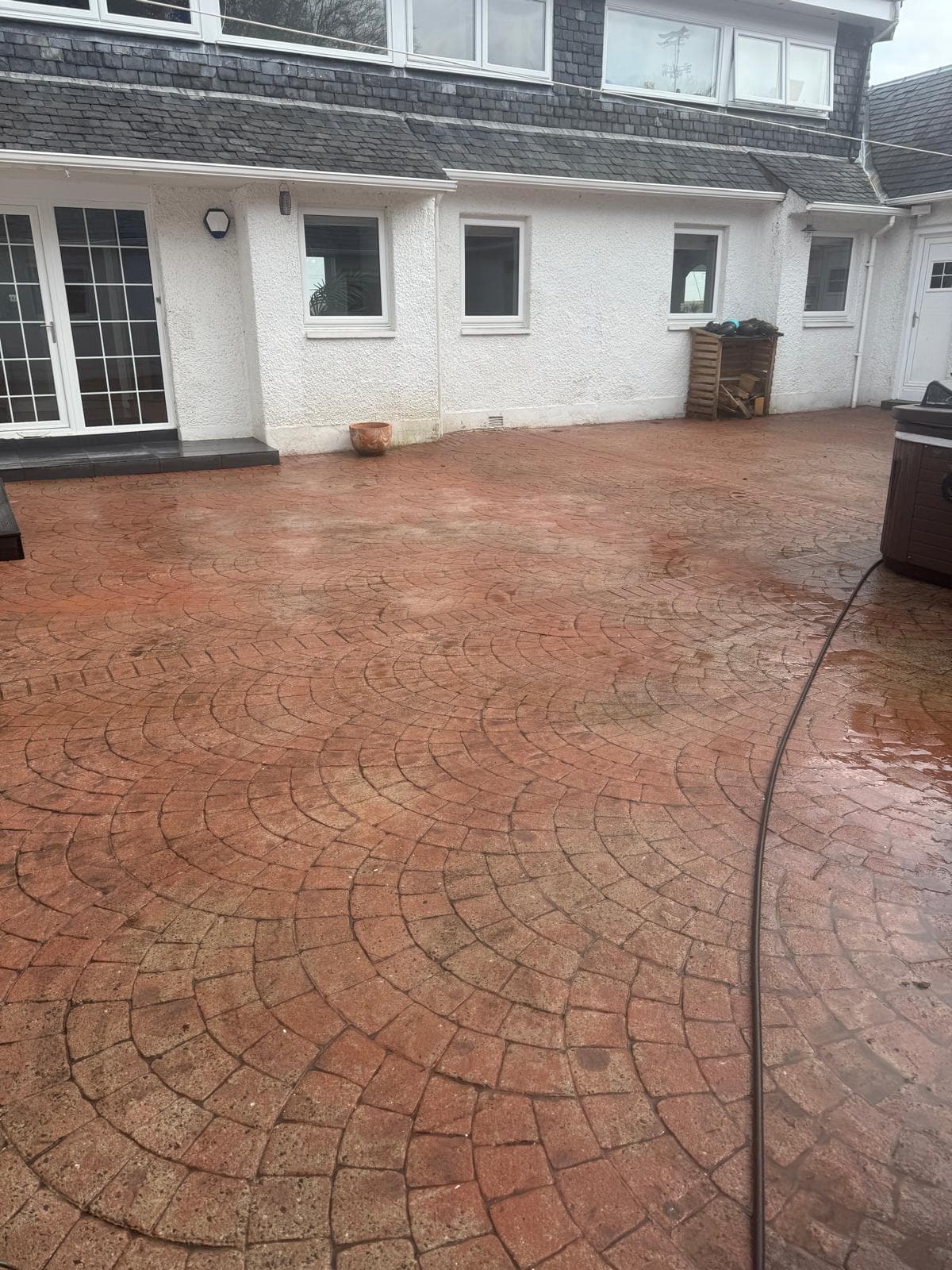 Restored decking and patio area