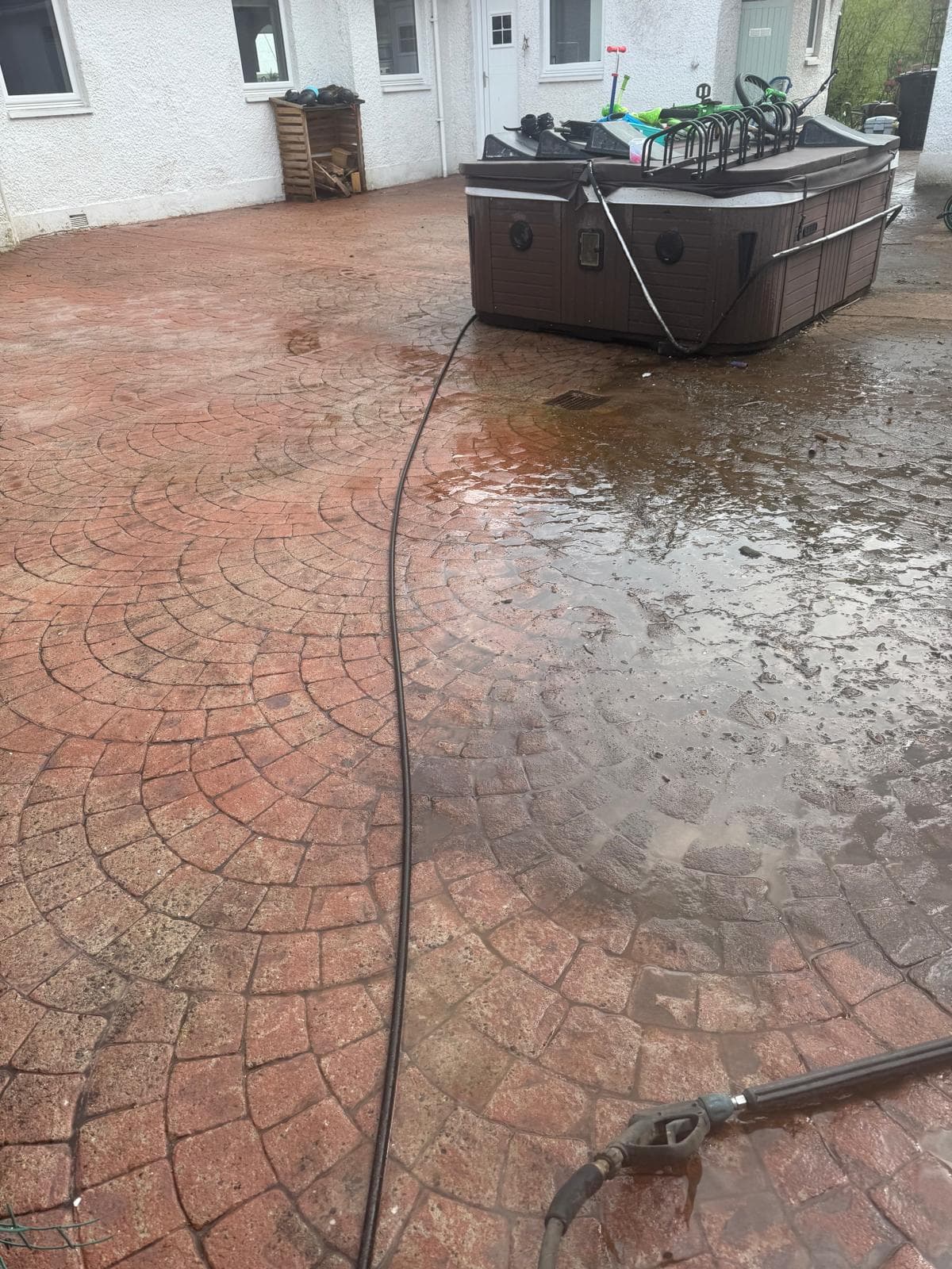 Patio cleaning at The Kibble