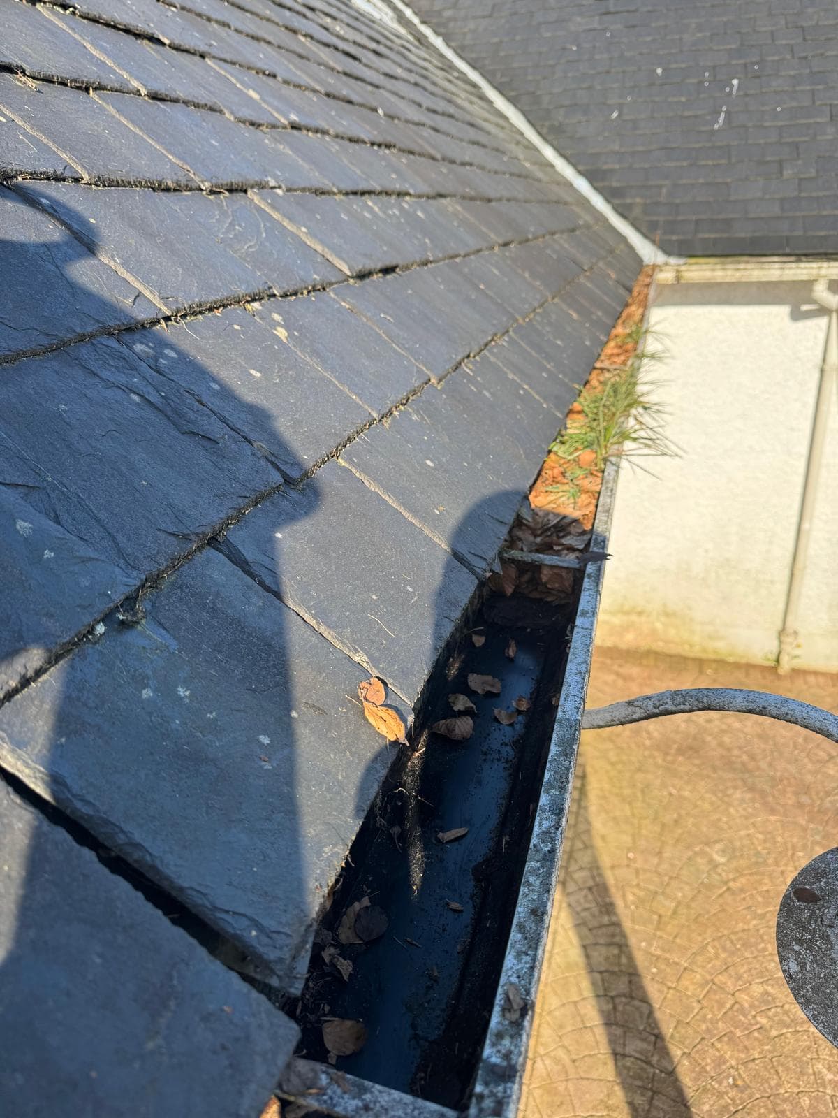 Final gutter clean result at The Kibble
