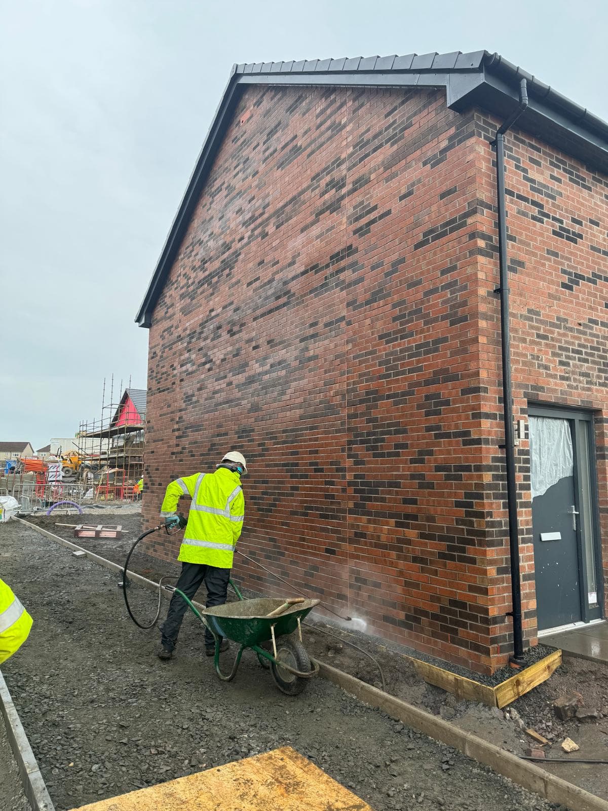 Extension lance washing brick elevation