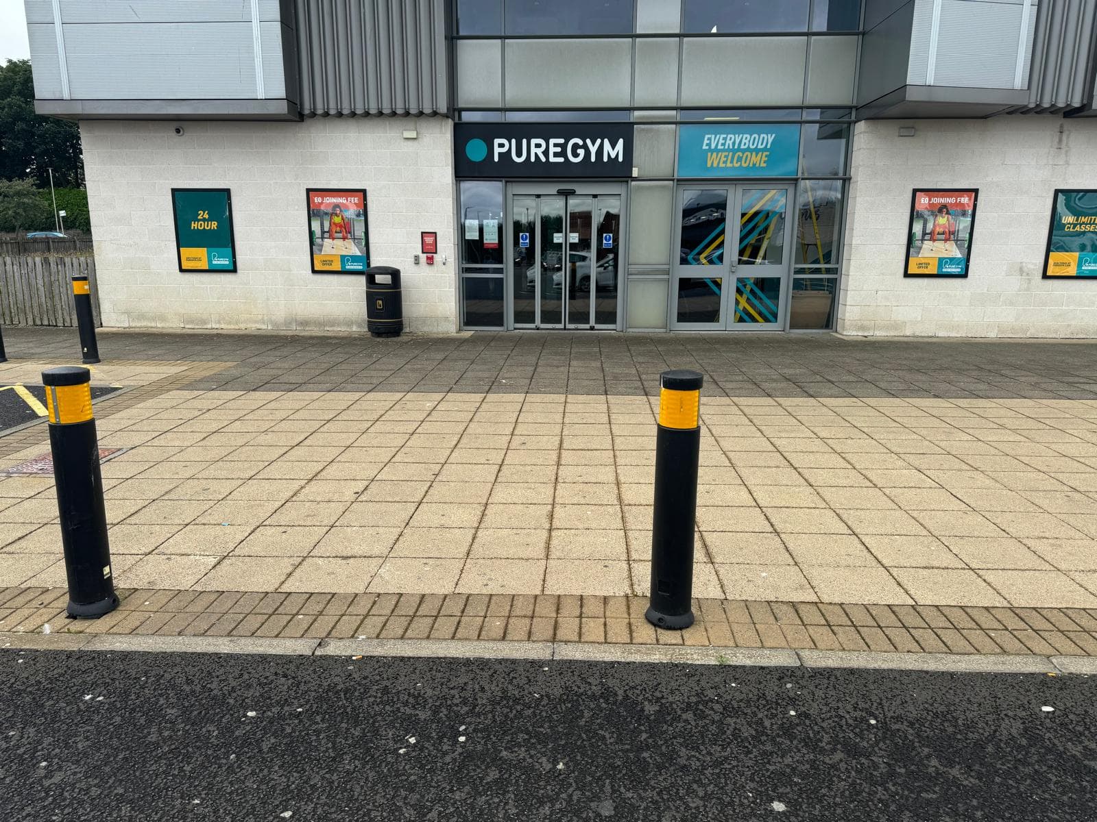 Block paving jet wash in progress